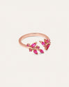 Bague Buganvilla Framboise plaquée or rose