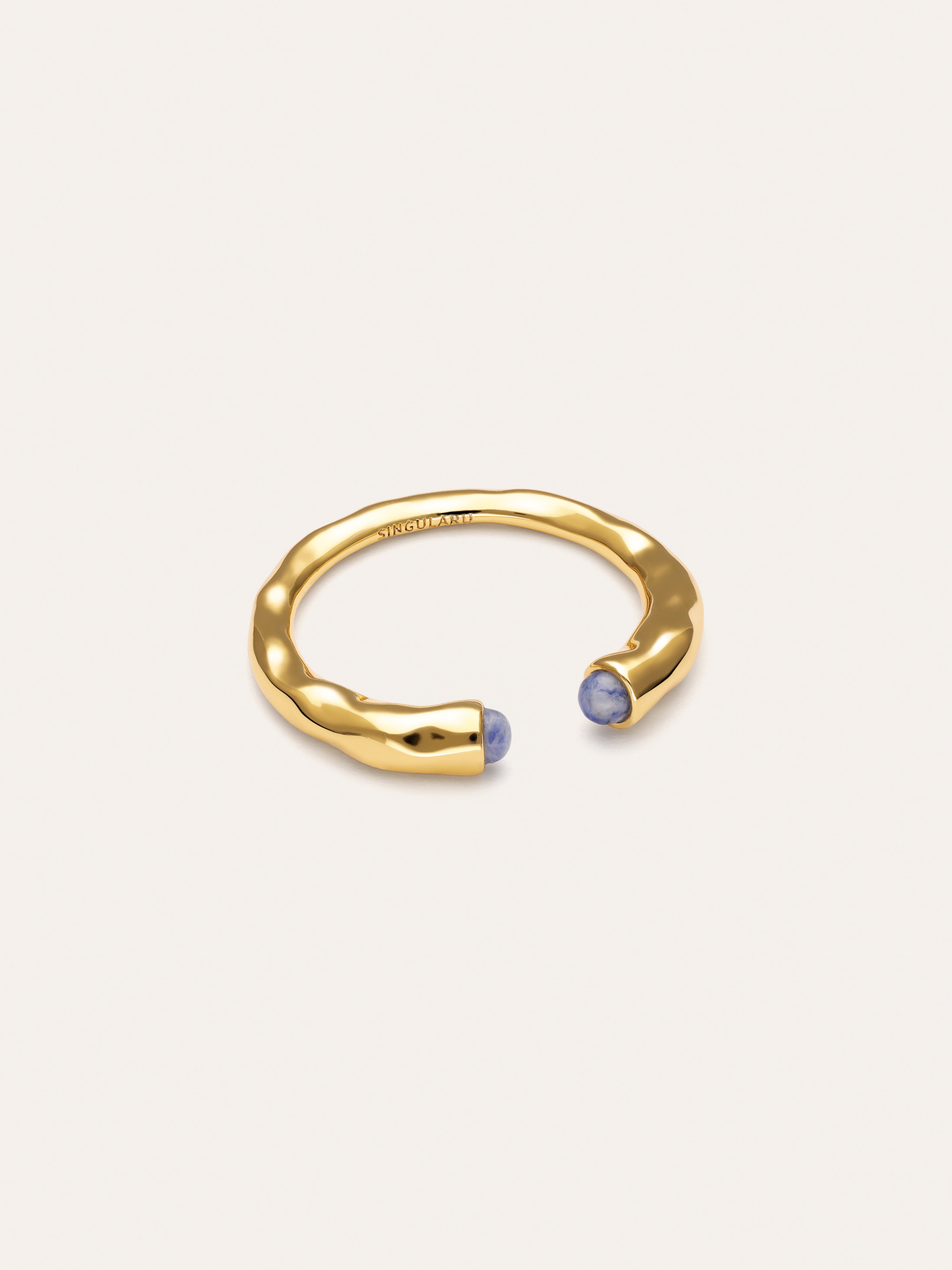 Anello Cane Cianite Placcato Oro