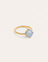 Anillo Celebrate Azul Baño Oro