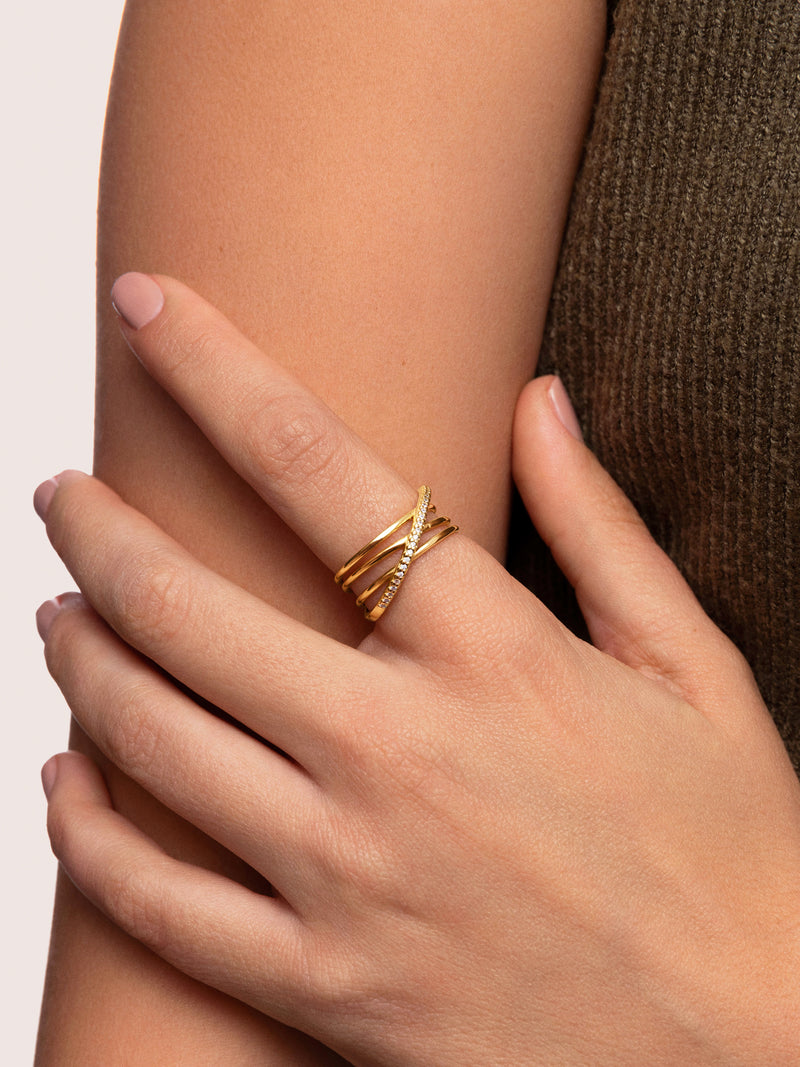 Bague Comete plaquée or