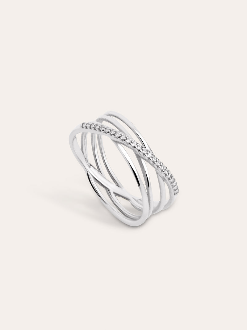 Comete Ring Silber, vergoldet




