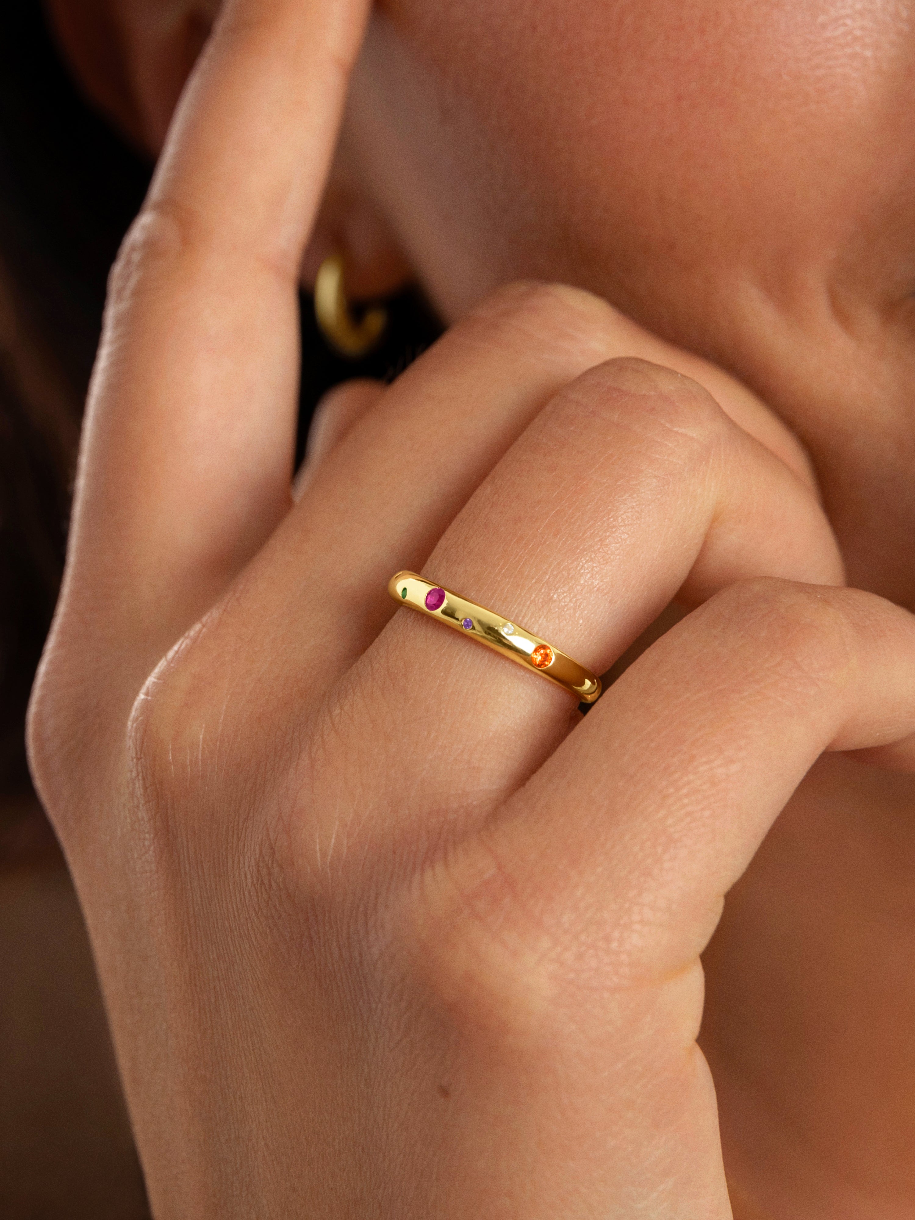 Bague Colors Space Plaqué Or