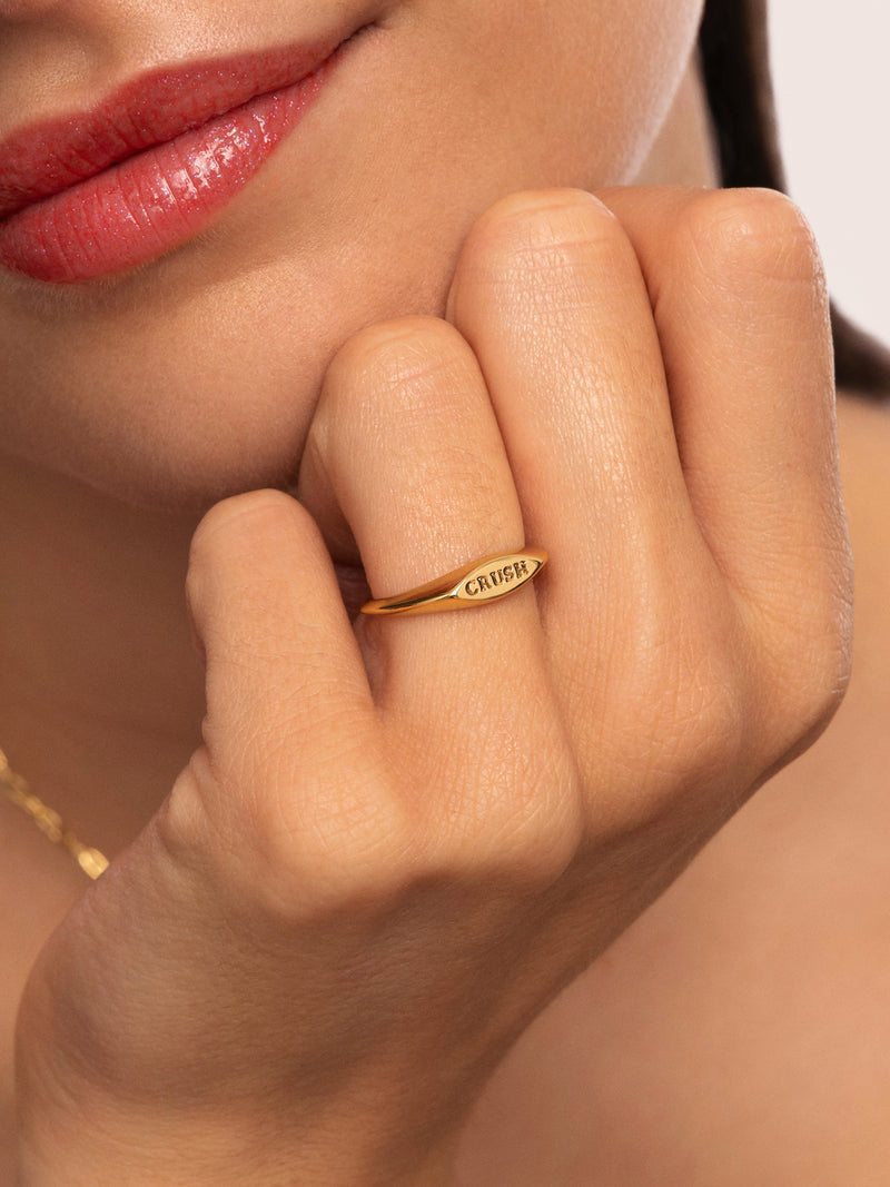 Crush Ring, vergoldet