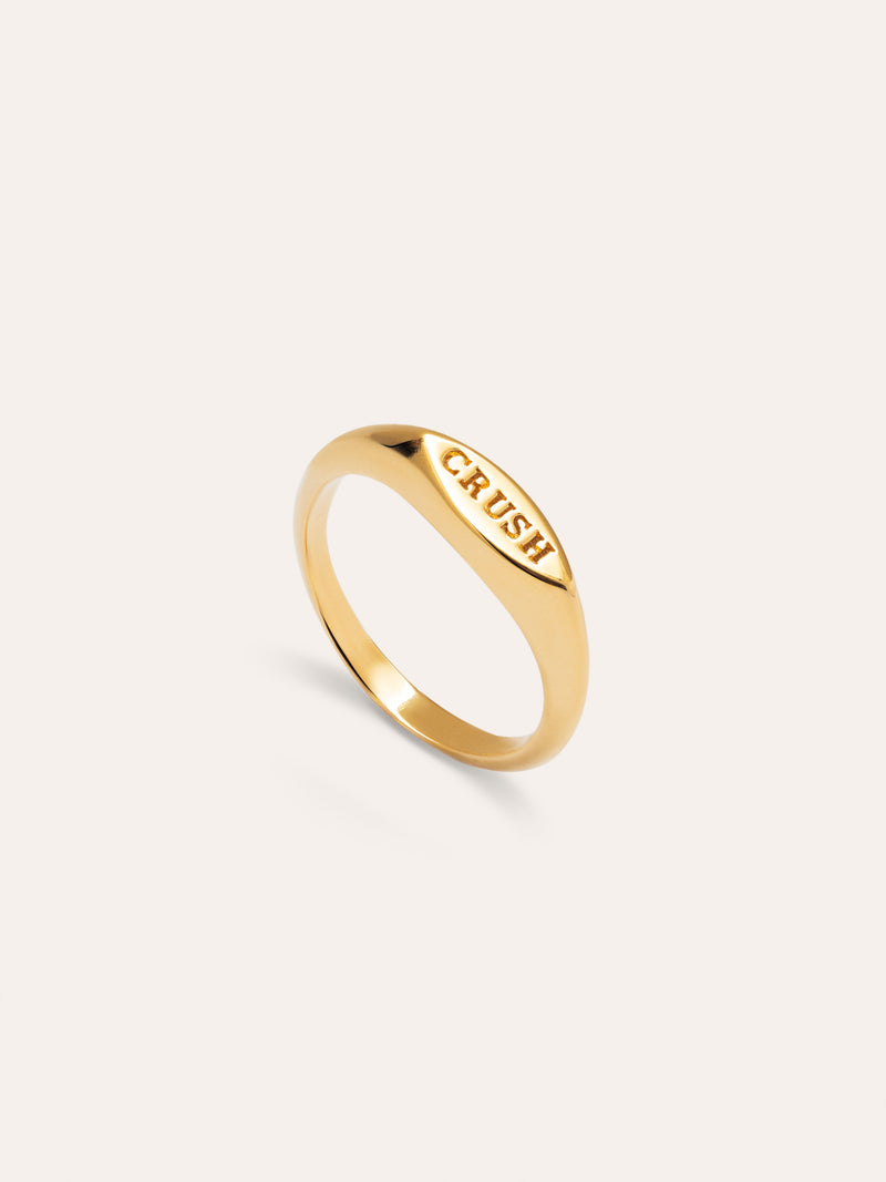 Crush Ring, vergoldet