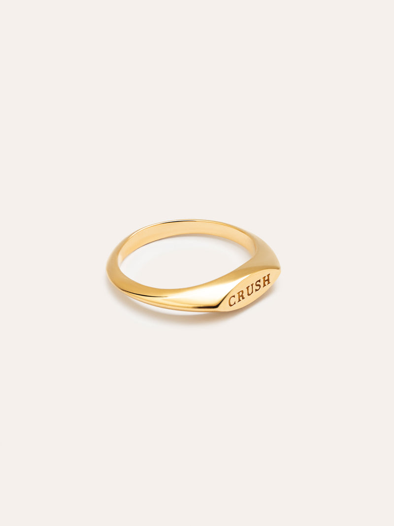 Crush Ring, vergoldet