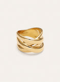 Double Cross Ring, Gold-Plated Steel
