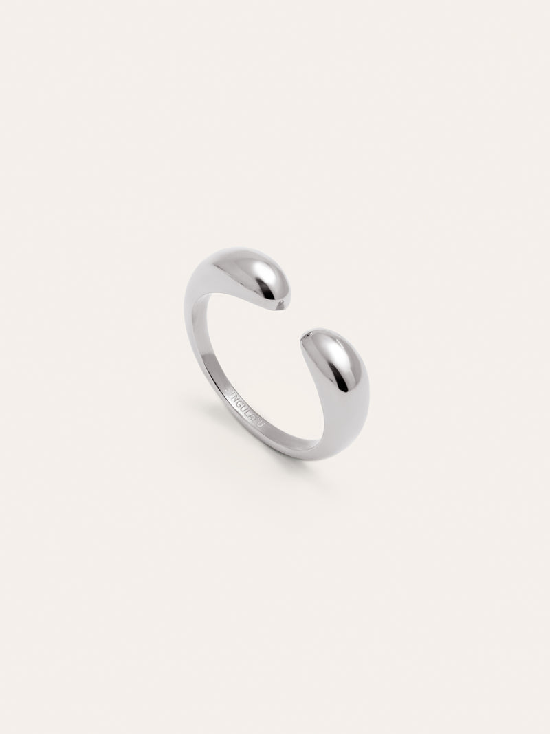 Doppel-Drop Ring, Edelstahl
