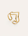 Imagen detalle de Ring Double Peak Edelstahl mit 18kt Goldbeschichtung