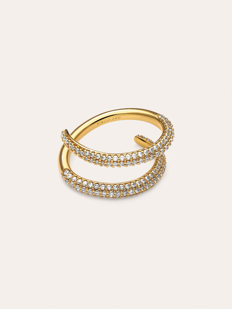 Doppelring Scarlett mit 18kt Goldbeschichtung