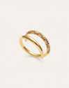 Anillo Doble Scarlett Dance Baño Oro