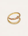 Anillo Doble Scarlett Dance Baño Oro