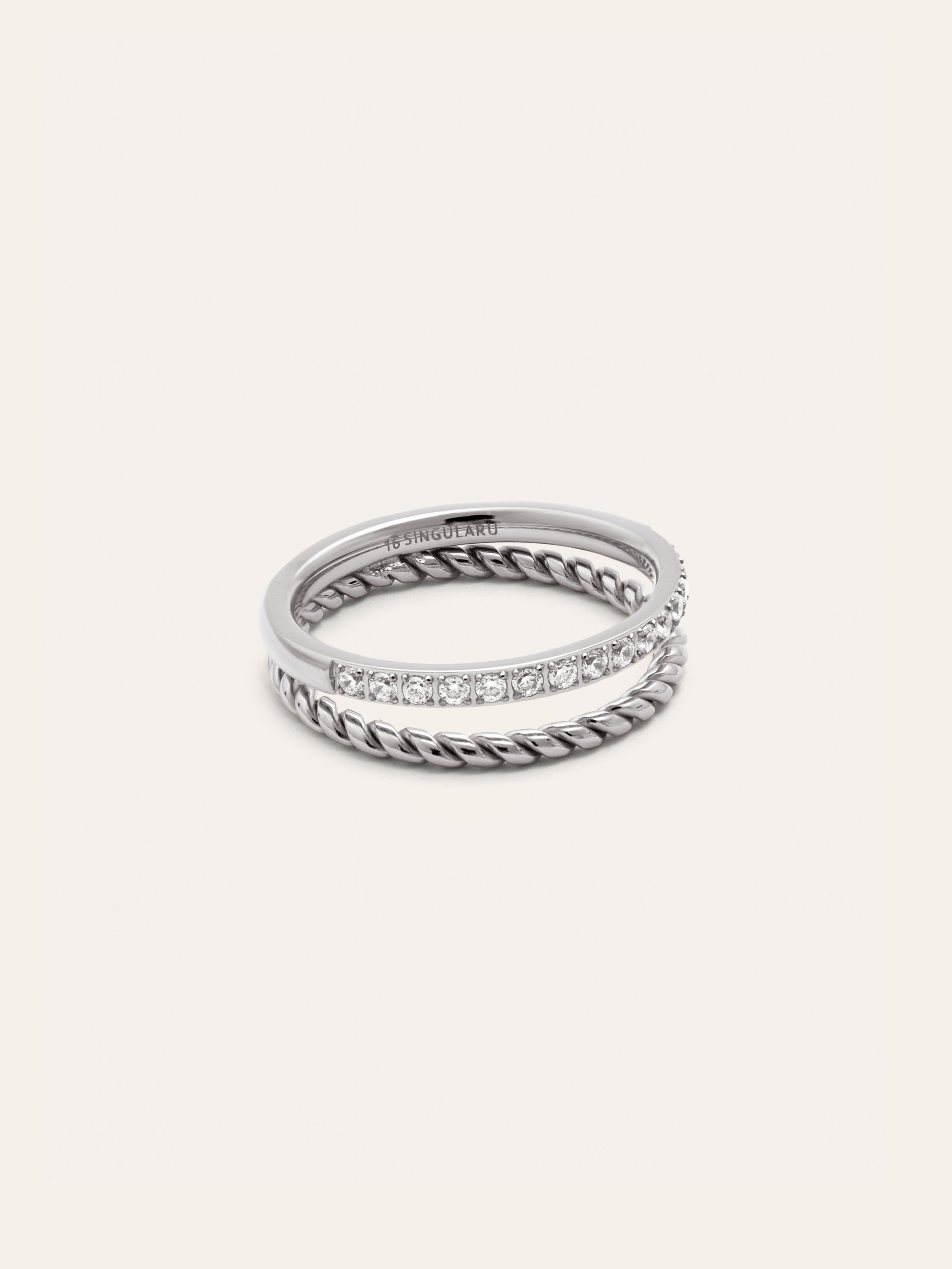 Tressia Spark Doppelring Edelstahl