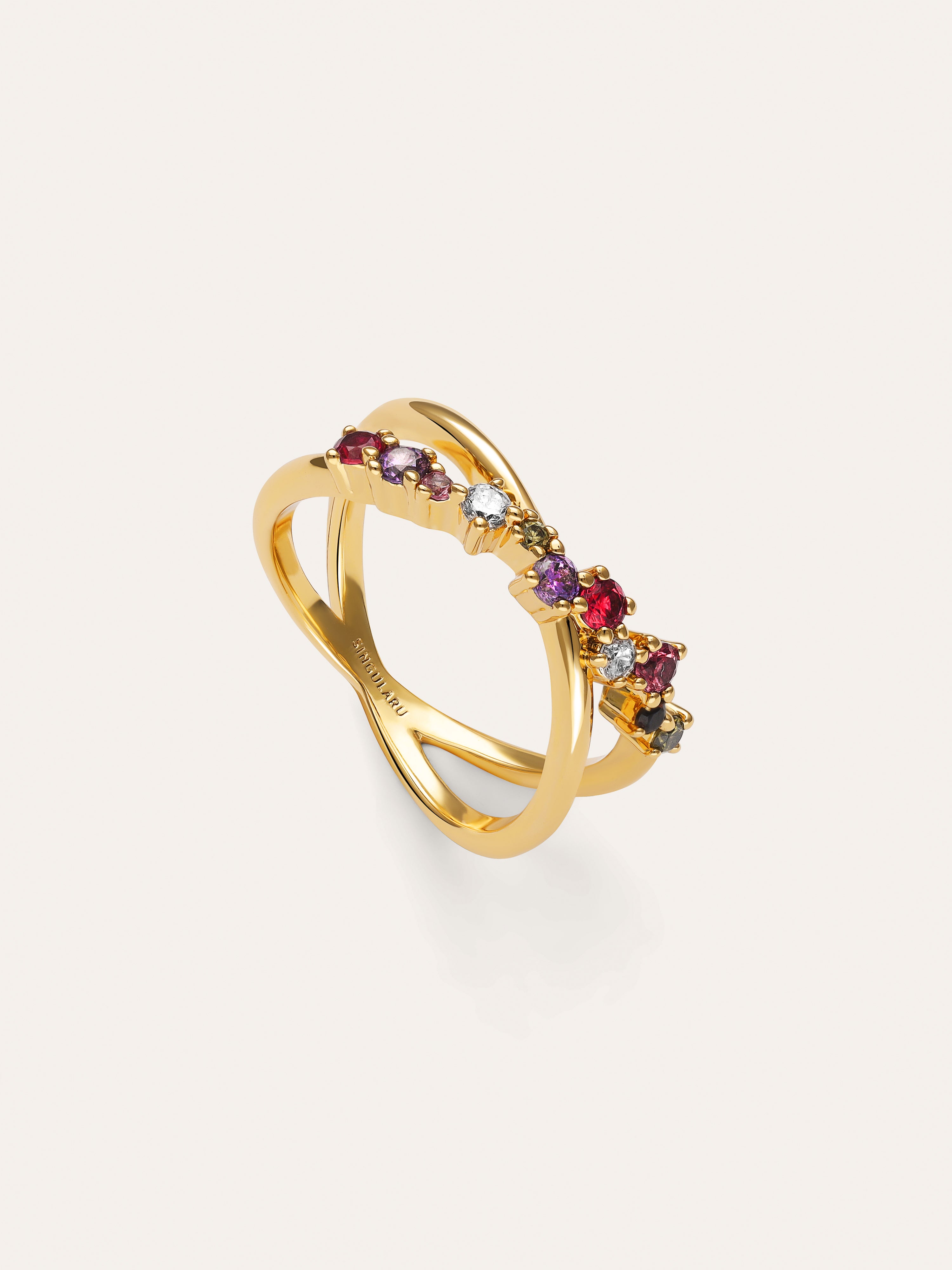 Estelar Cross Gold Ring 