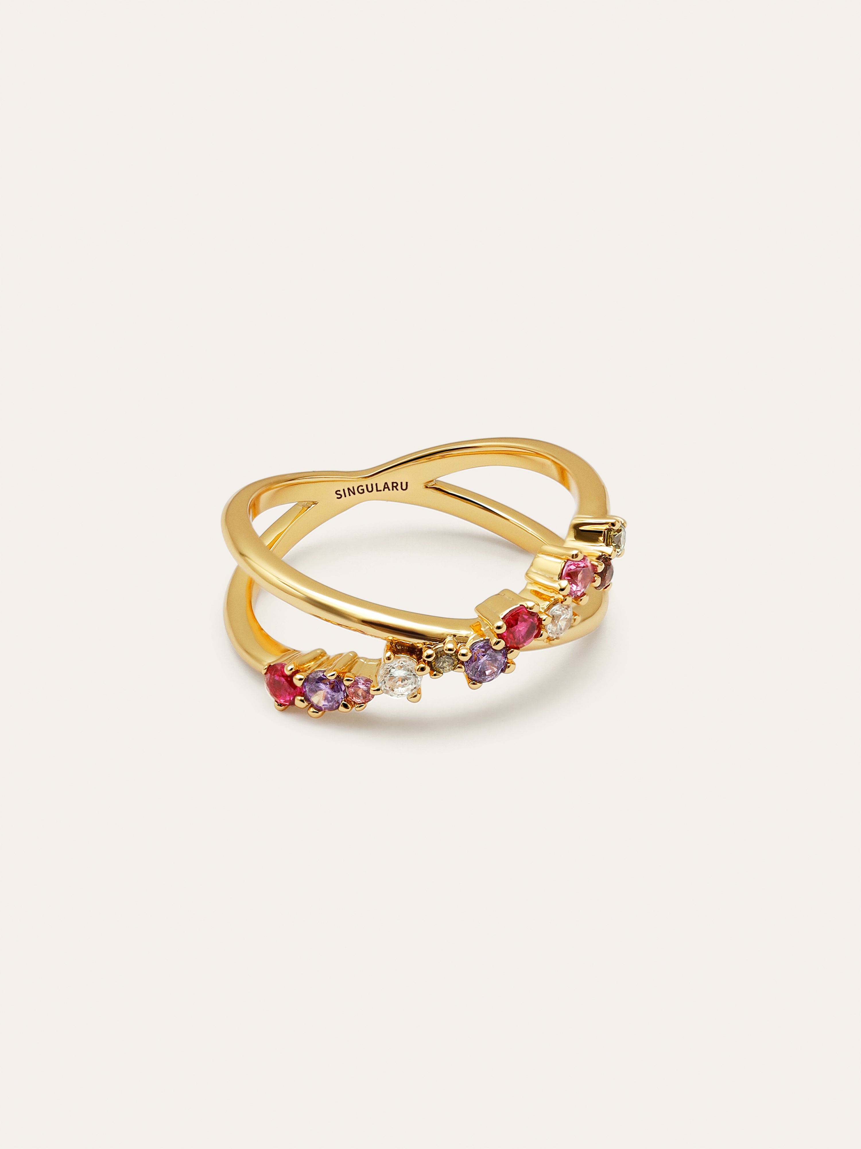 Estelar Cross Gold Ring 