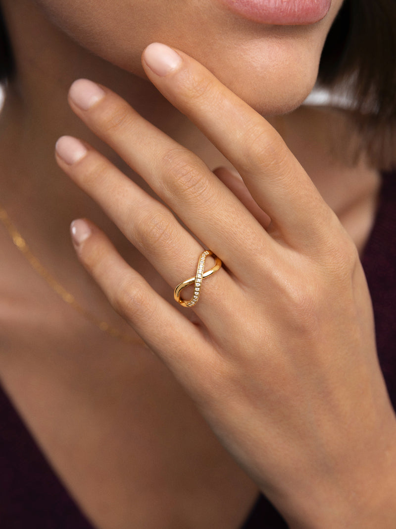 Eterna Sparks Ring, vergoldet