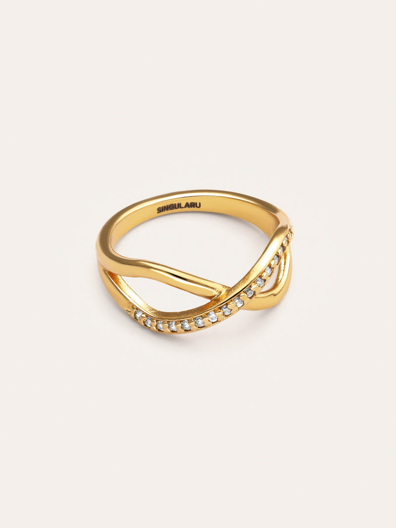 Eterna Sparks Ring, vergoldet