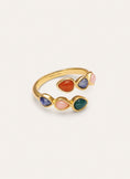 Gota Stones Ring, vergoldet
