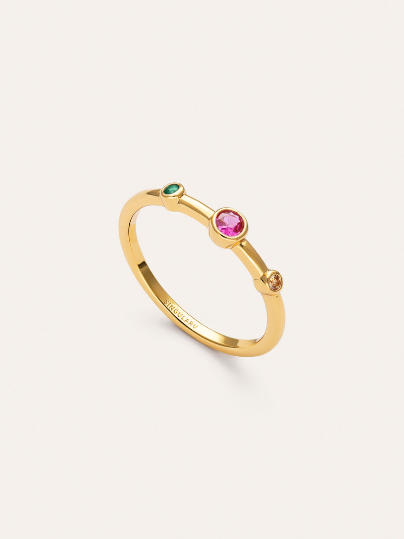 Anillo Leonor Rose Baño Oro