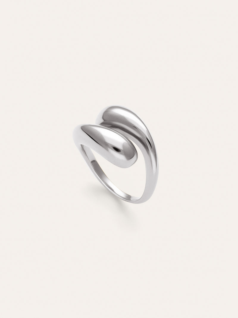 Bague Maxi Abbraccio Acier