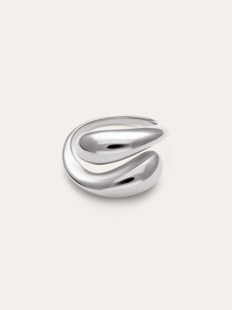 Bague Maxi Abbraccio Acier