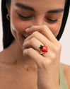 Anillo Mariquita Baño Oro