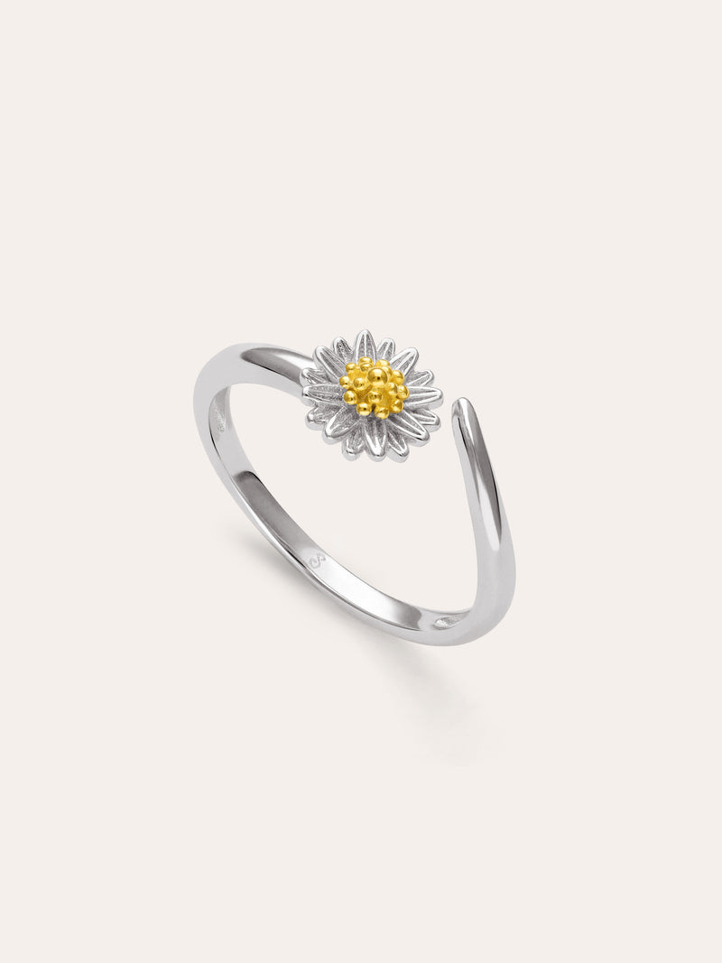 Gänseblümchen Ring Silber