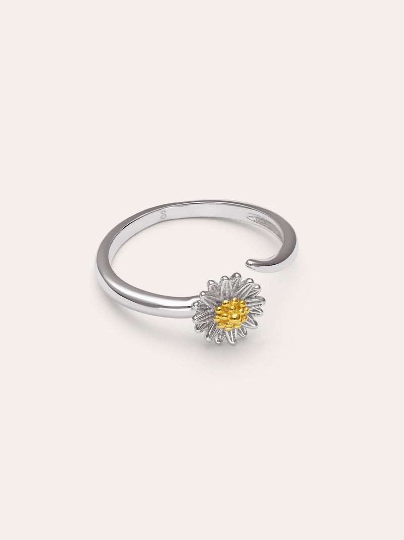 Gänseblümchen Ring Silber