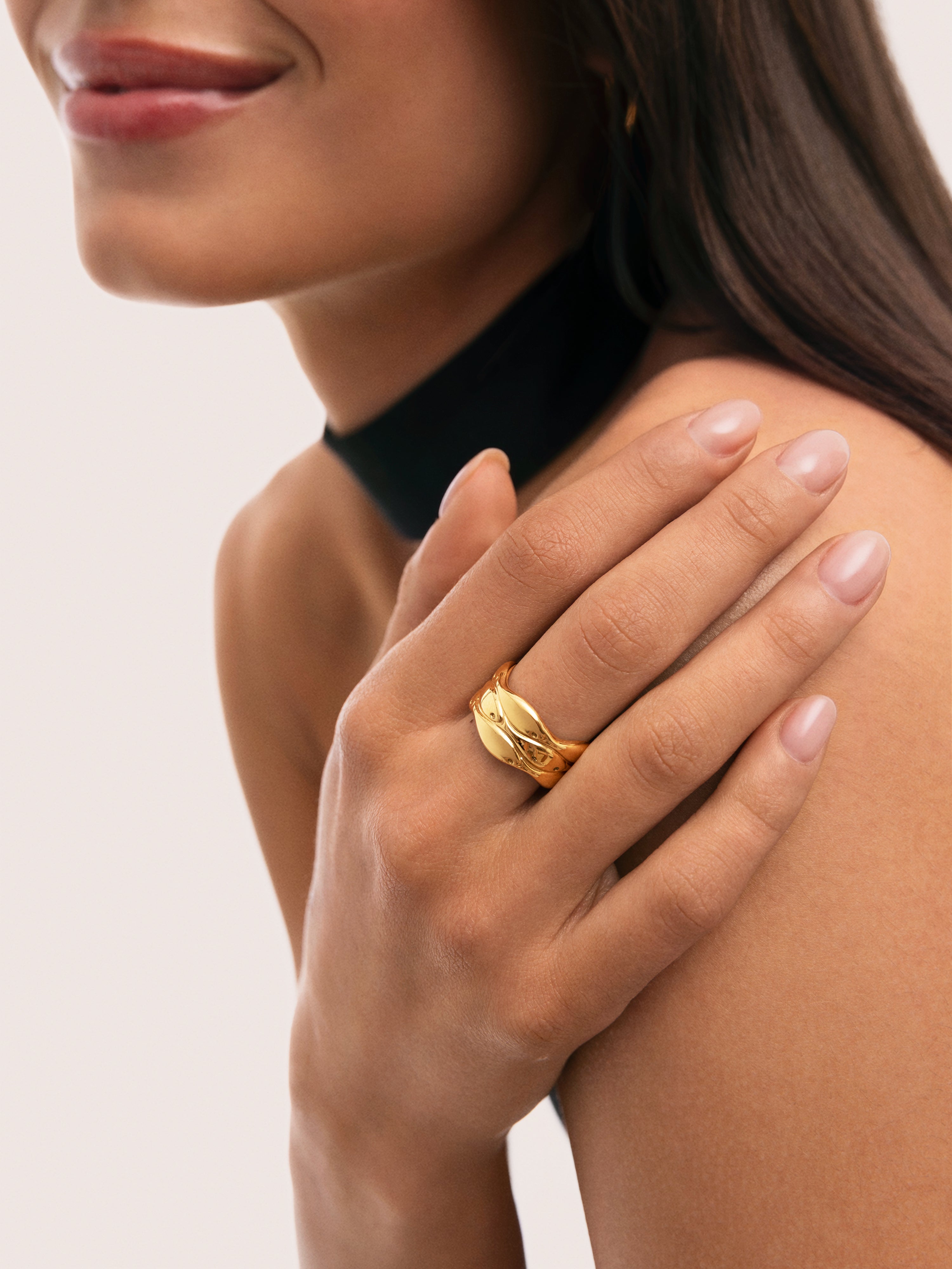 Ring Maui Stahl vergoldet