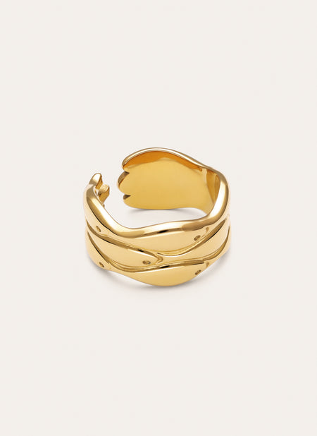 Ring Maui Stahl vergoldet