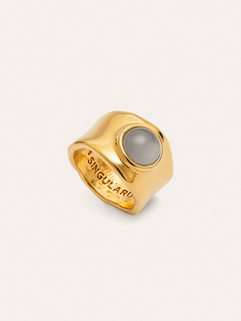 My Blue Stone Ring, vergoldet