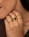 One Link Steel Gold-Plated Ring - vista 4