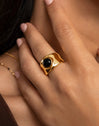 Anillo My Onyx Baño Oro