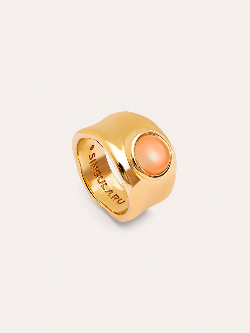 My Rose Quartz Ring, vergoldet