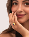 Bague My Cianita Acier plaqué or