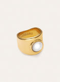 Ring My Nácar Stahl Vergoldet