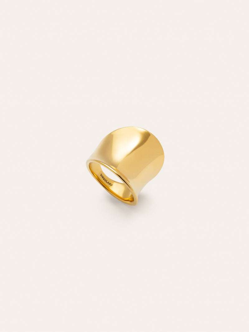 Odisea Ring Edelstahl, vergoldet