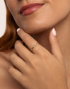 Anillo Ojo de Horus Baño Oro