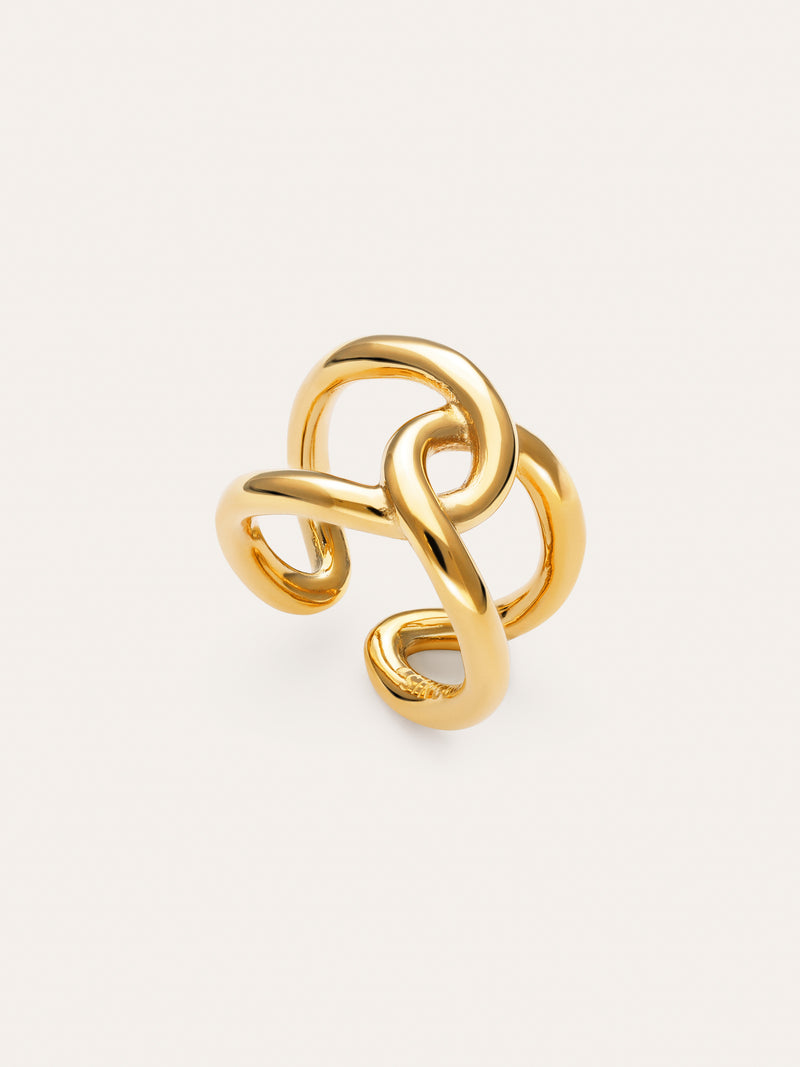 One Link Steel Gold-Plated Ring