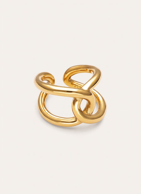 Anillo One Link Acero Baño Oro