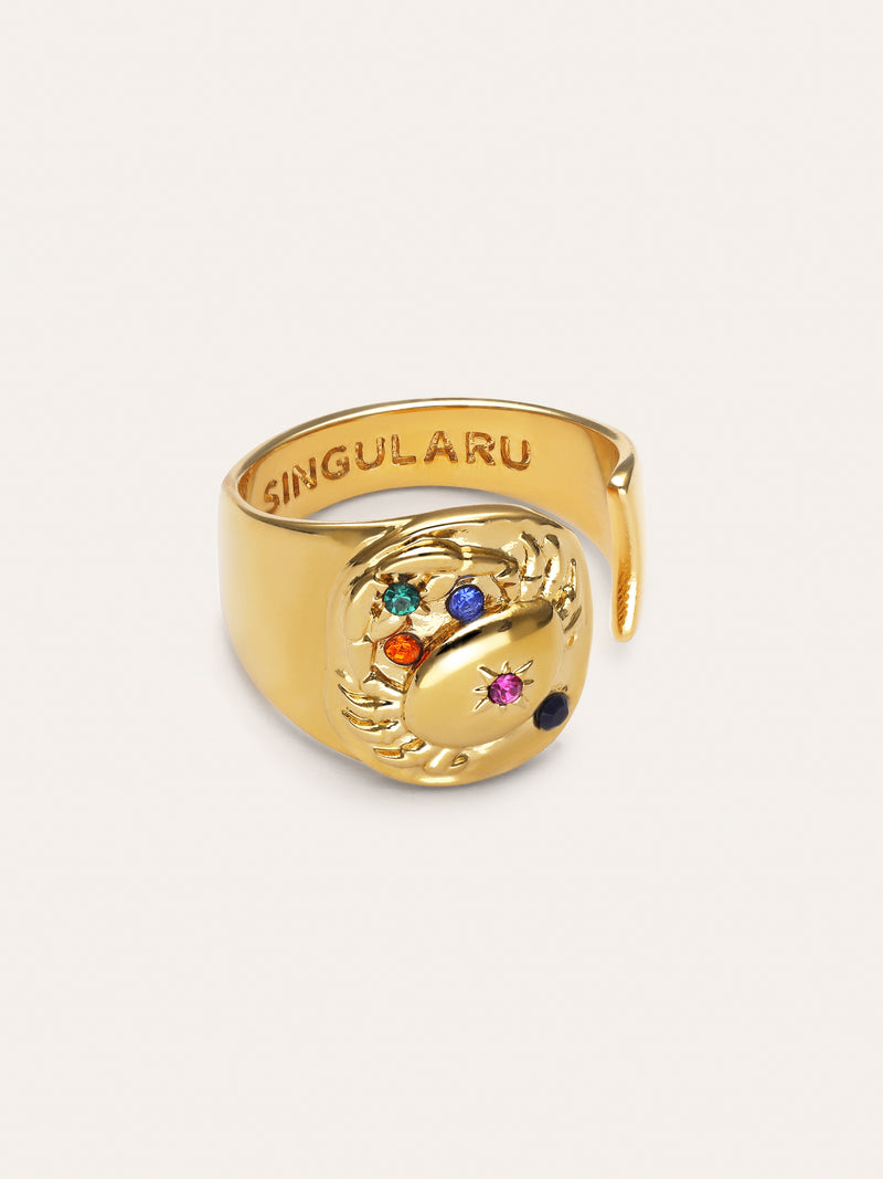 Organic Colors Zodiaco Ring, vergoldet