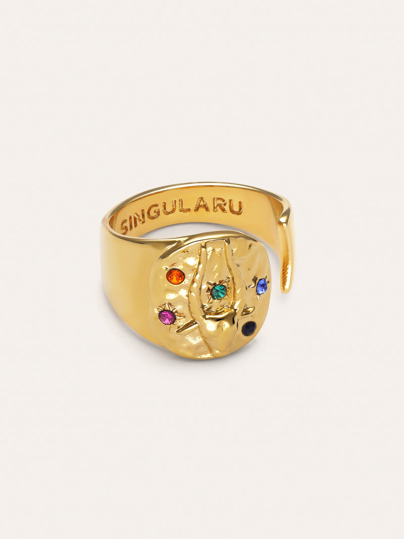 Organic Colors Zodiaco Ring, vergoldet