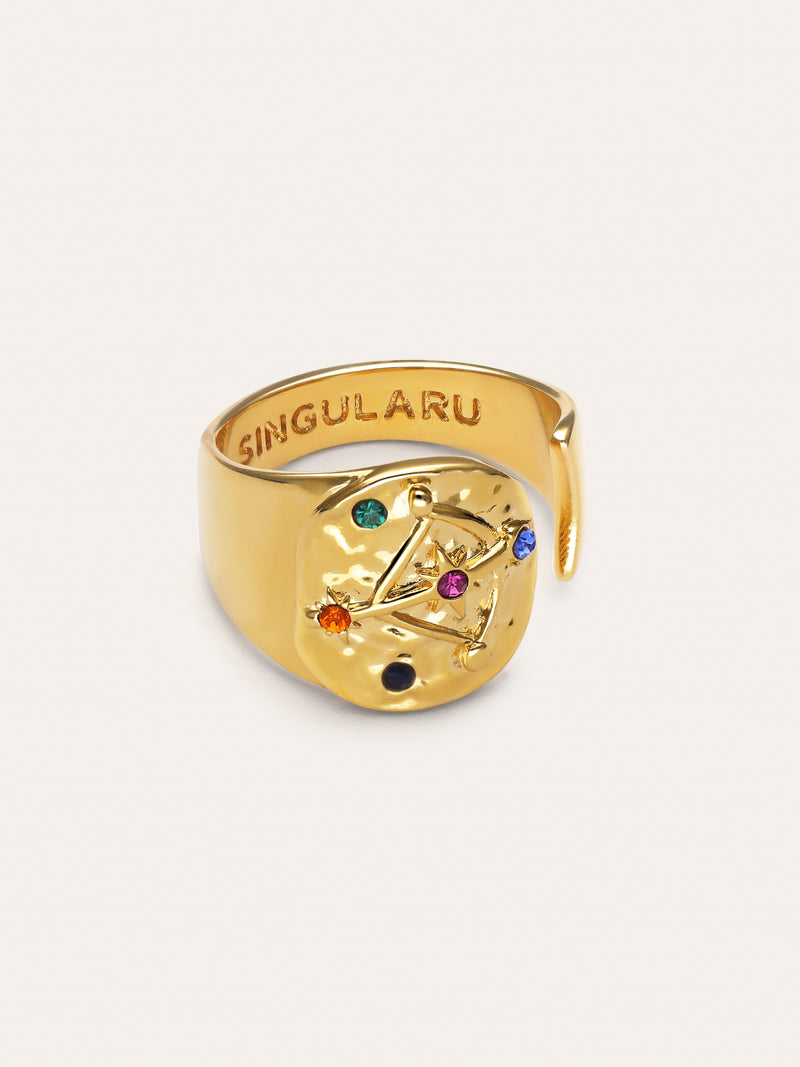 Organic Colors Zodiaco Ring, vergoldet