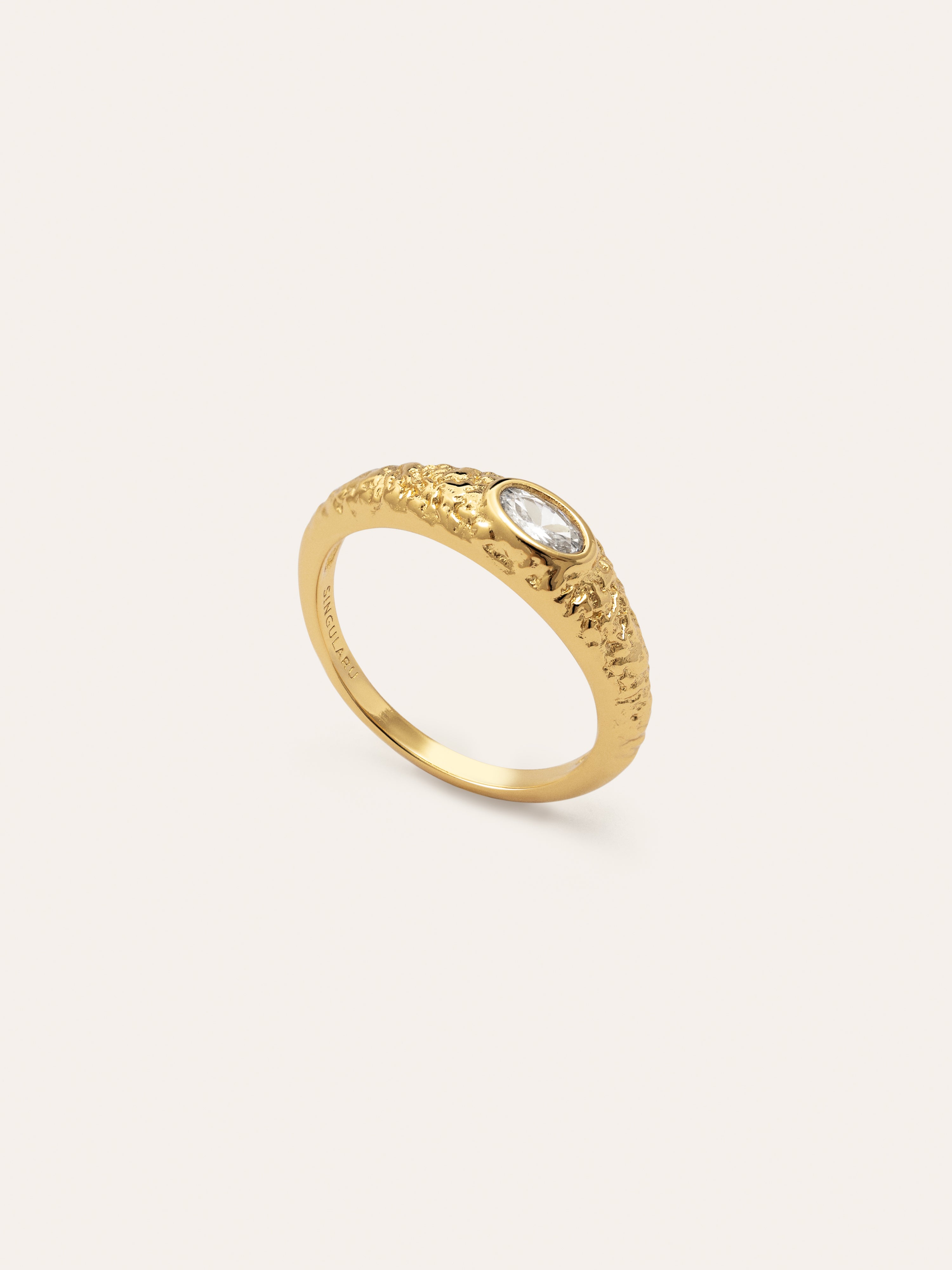 Anillo Organic River Baño Oro