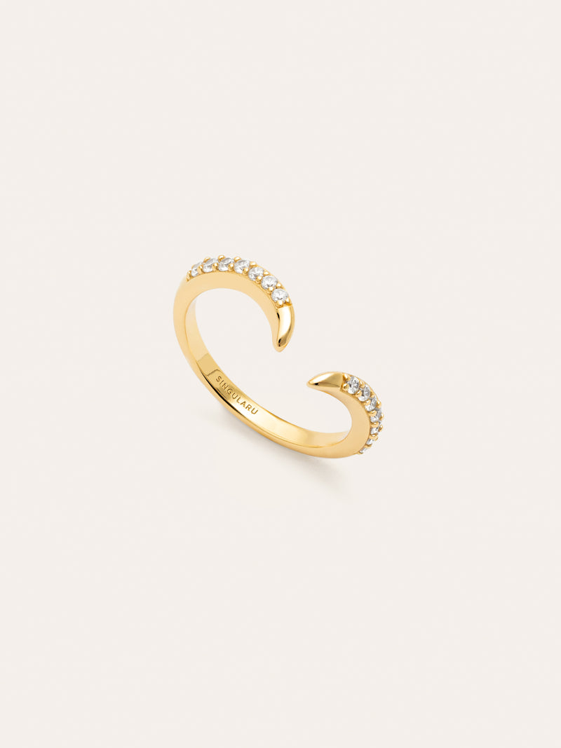 Peak Scarlett Spark Ring Silber, vergoldet