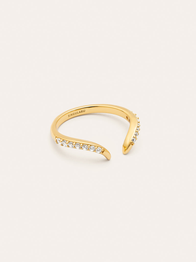 Peak Scarlett Spark Ring Silber, vergoldet