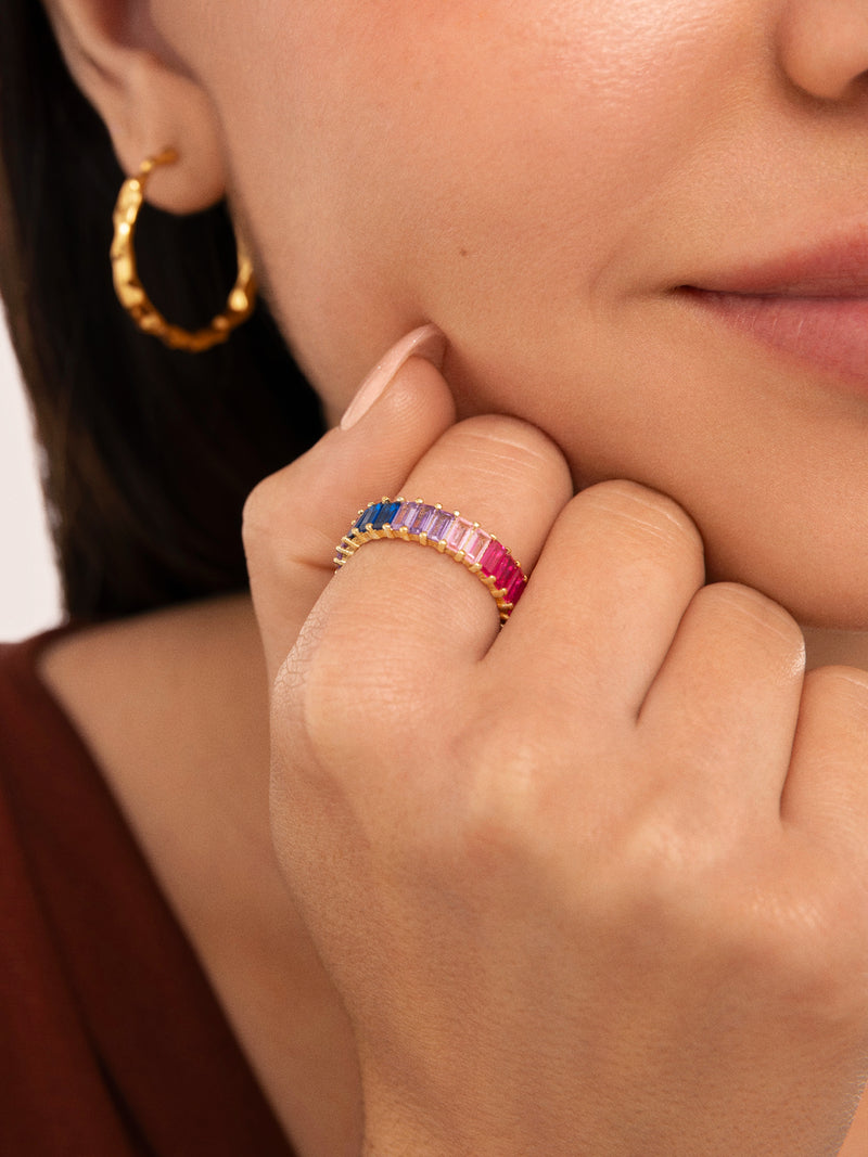 Sia Berries Ring Silber, vergoldet
