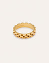 Anillo Sierpe Acero Baño Oro