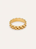 Anillo Sierpe Acero Baño Oro