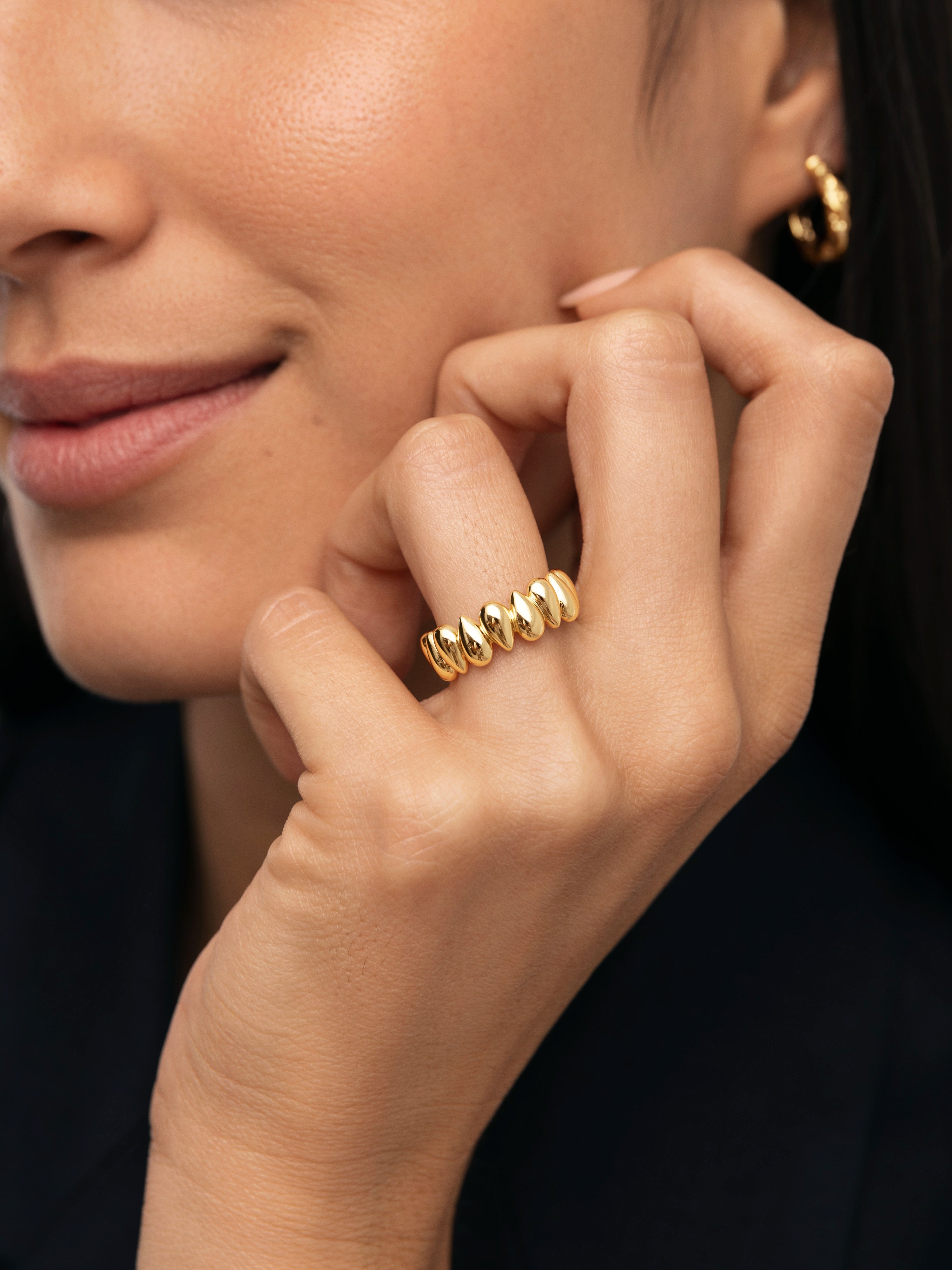 Anillo Sirena Baño Oro