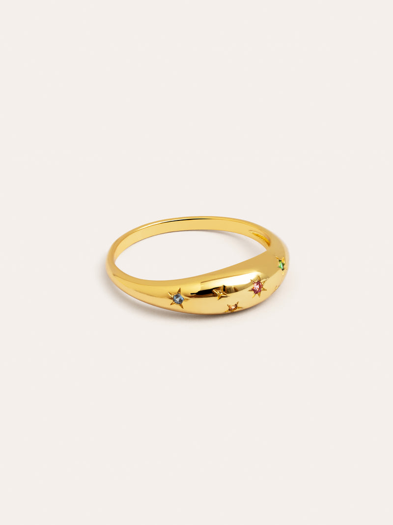 Spark Color Ring, vergoldet